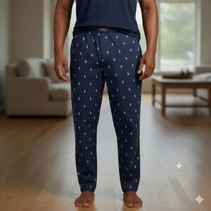 Polo Ralph Lauren Sleepwear Pants Mens Size XL Navy Pony Print Lounge Pajamas